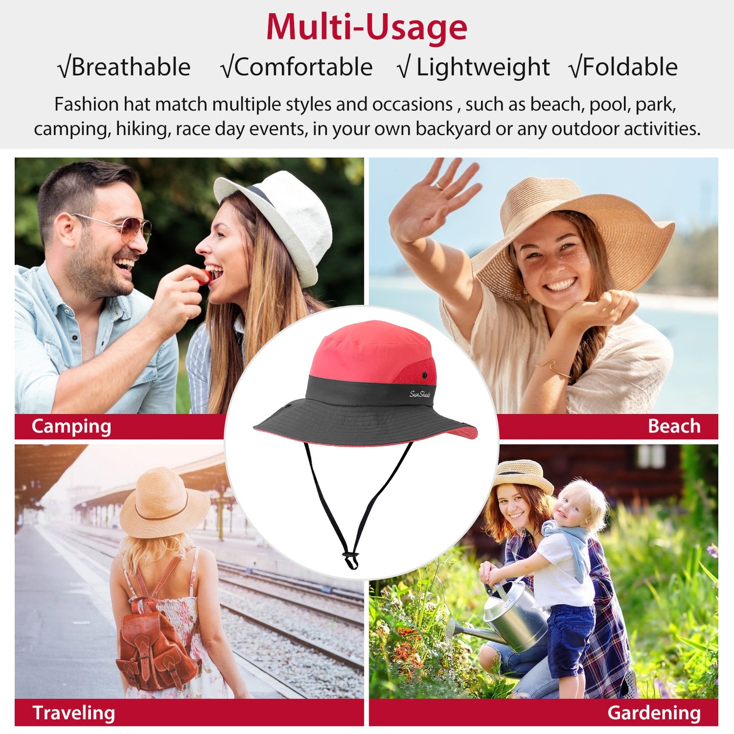 Women Summer Sun Bucket Hats