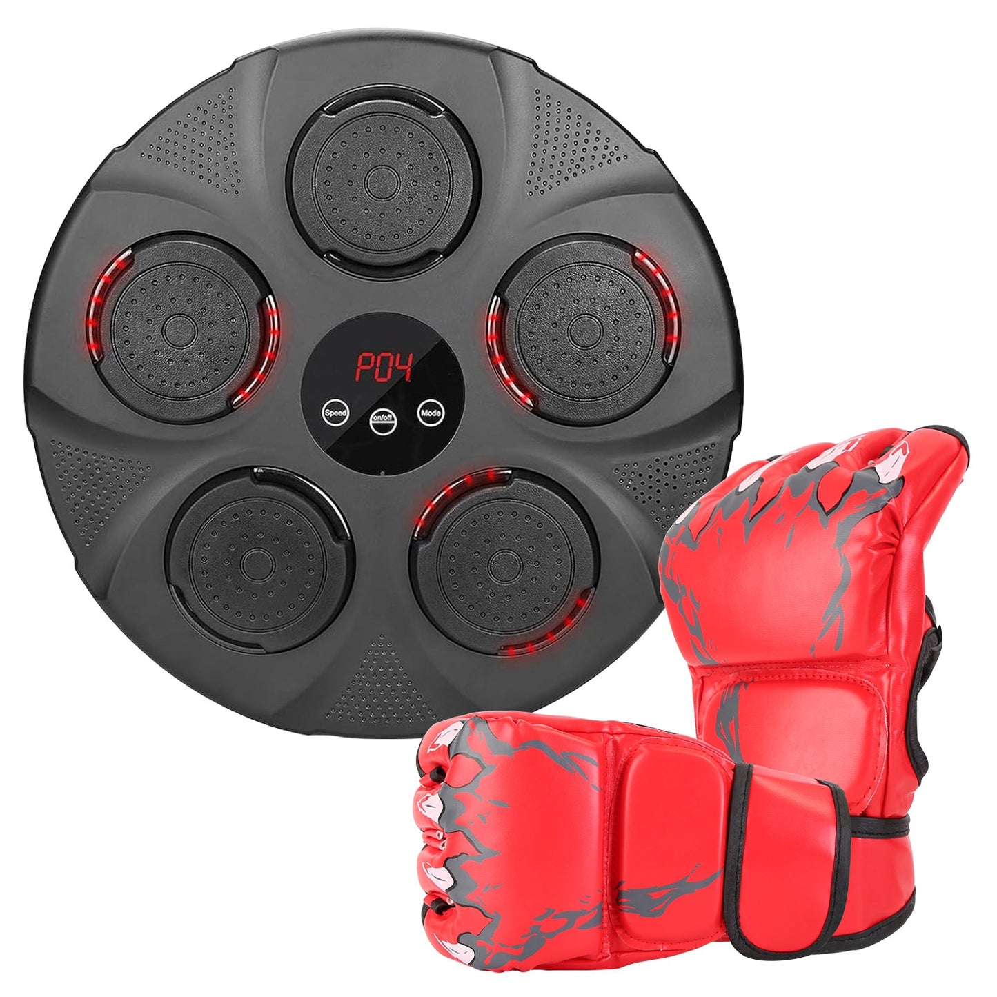 Music Boxing Machine with LED Lights and Bluetooth Speaker