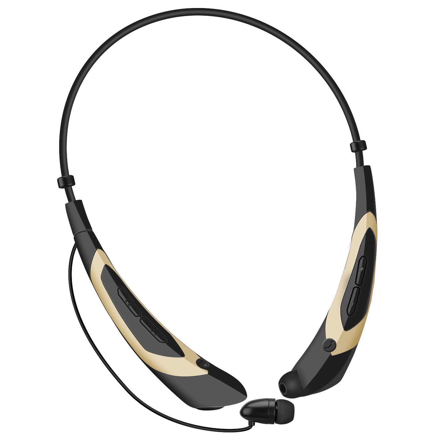 Wireless Neckband Headphones with Magnetic Earbuds and Mic