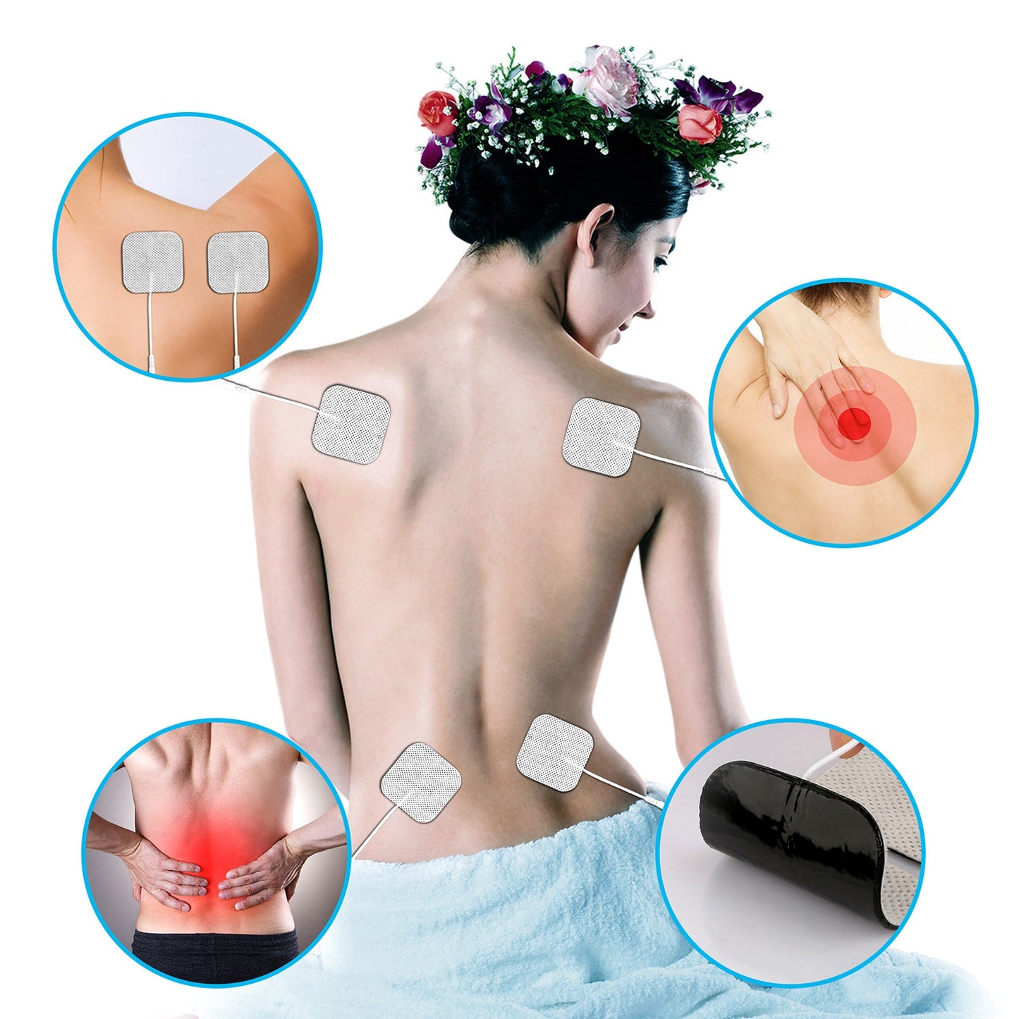 4Pcs Reusable Replacement Electrode Pads