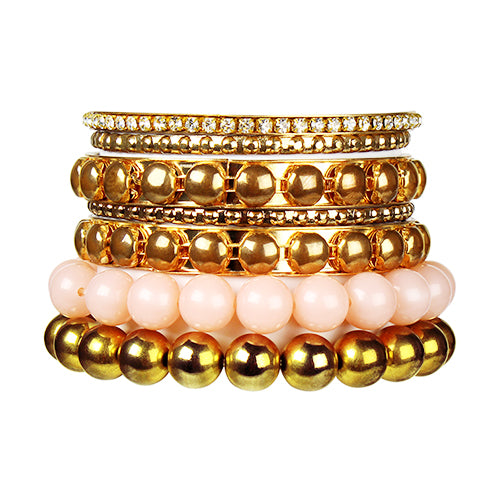 7-Piece Retro Gold Bracelet Set