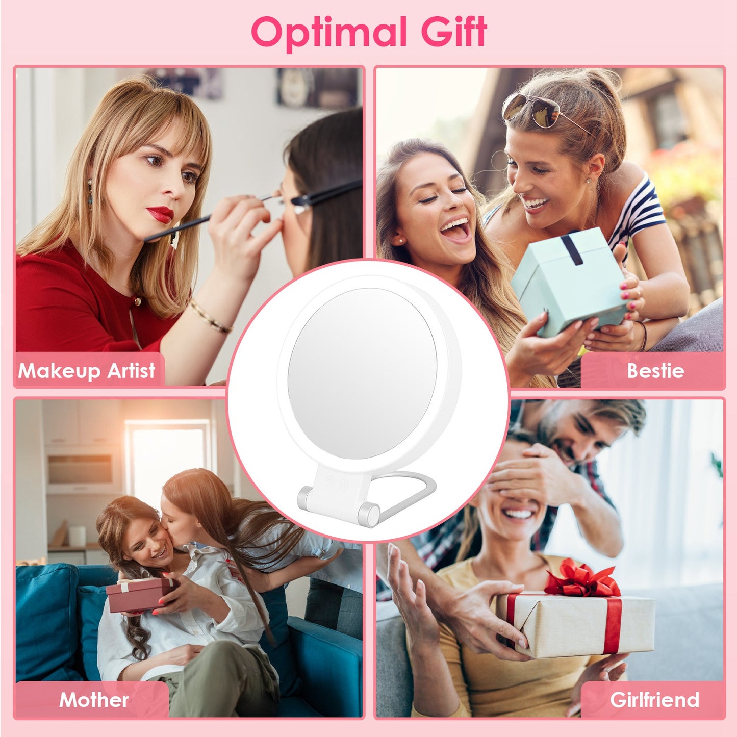 20X/1X Double-Sided Magnifying Makeup Mirror