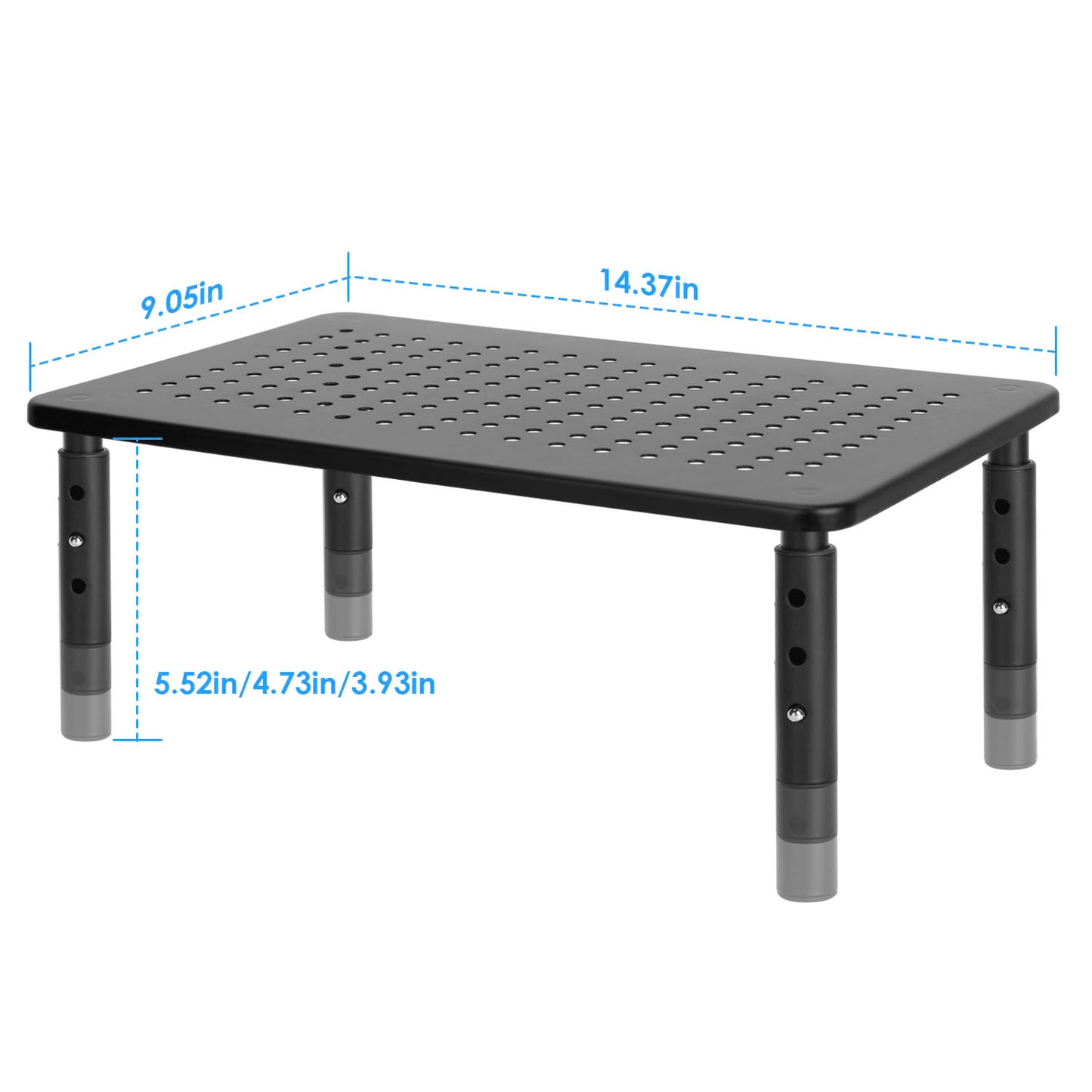 Monitor Stand Riser with 3 Adjustable Heights & Ventilation