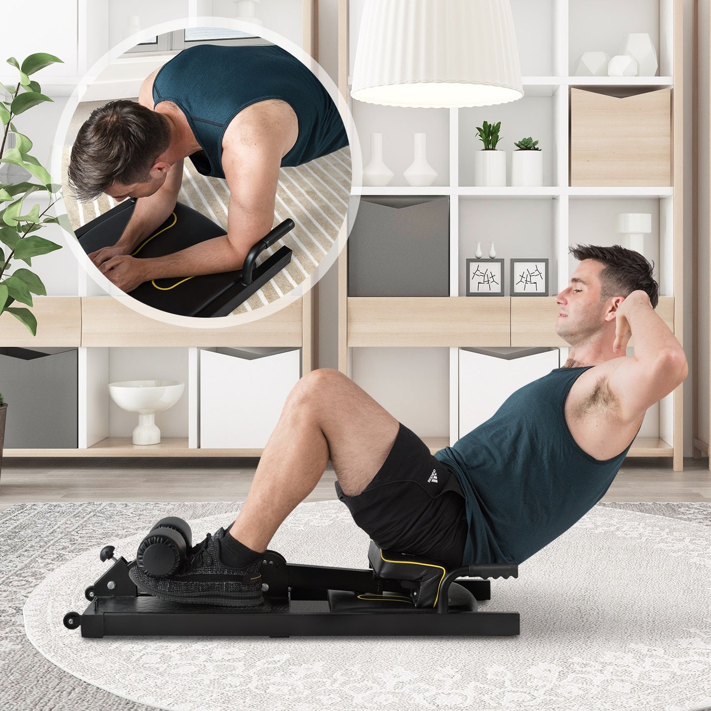8-in-1 Sissy Squat Machine with Adjustable Height