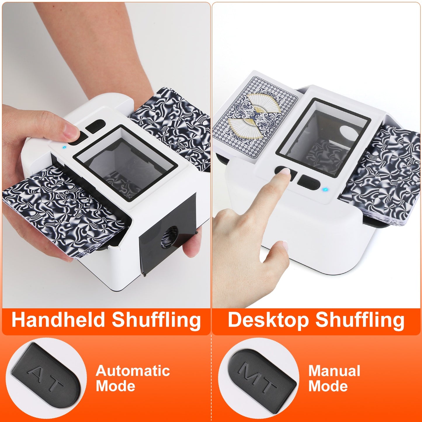 Automatic Card Shuffler 2 Deck Rechargeable Electric