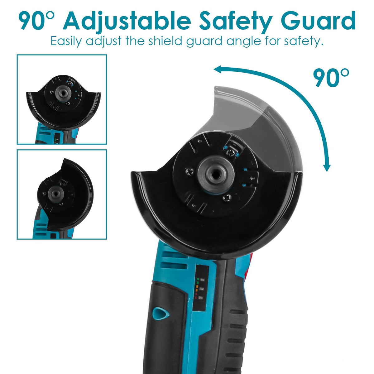 12V Cordless Mini Angle Grinder Hand Polishing Grinding Machine Cordless Cutter Grinding Tool with 7Pcs Disc 2Pcs 1100mAh Batteries and Charger Hex Ke
