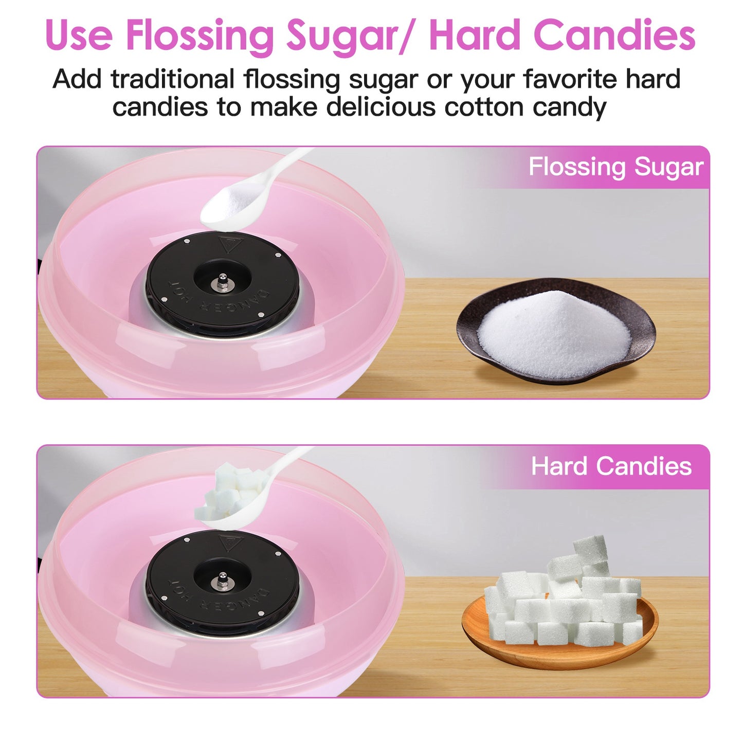 Cotton Candy Maker Machine for Kids - Electric & Portable
