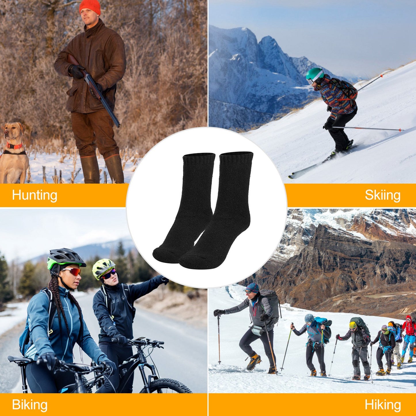 3 Pairs Men Warm Wool Socks