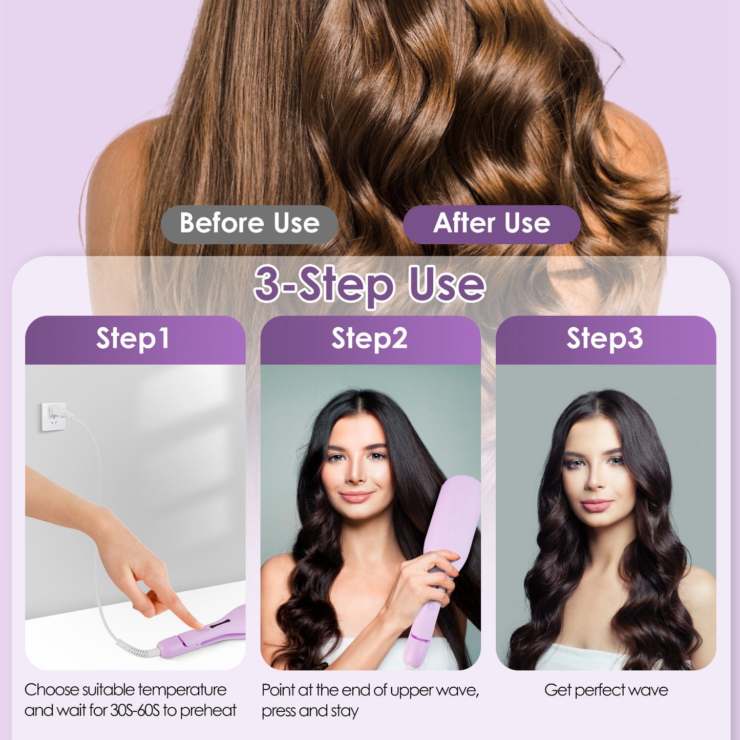 Deep Curling Wand with 5 Temps