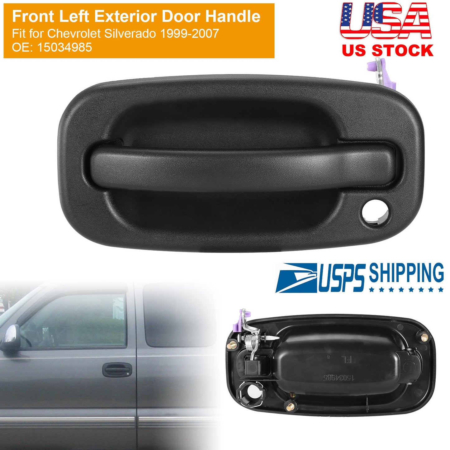 Front Left Exterior Door Handle for 1999-2007 Chevy Silverado