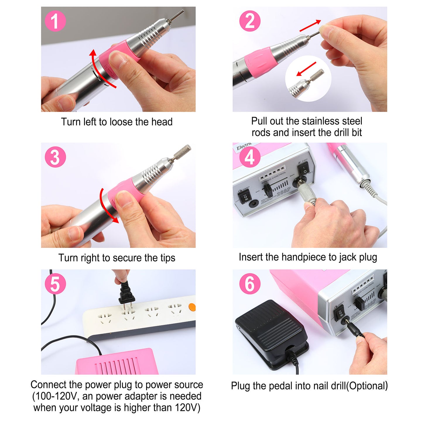 Professional Acrylic Nail Drill Machine