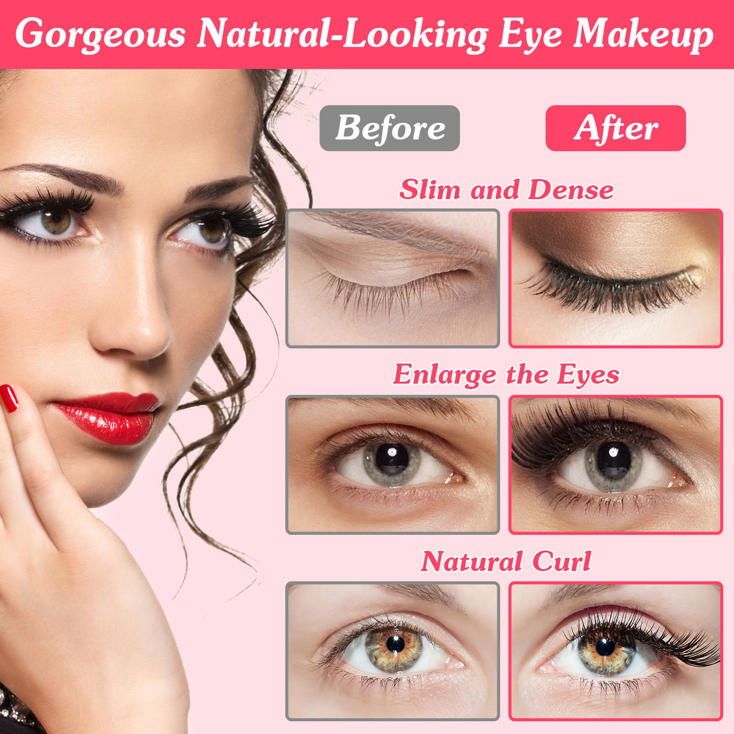 Heated Eyelash Curler for Natural Lift & Curl