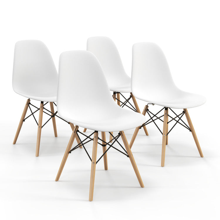 5-Piece Modern Dining Set with Glass Table and Chairs