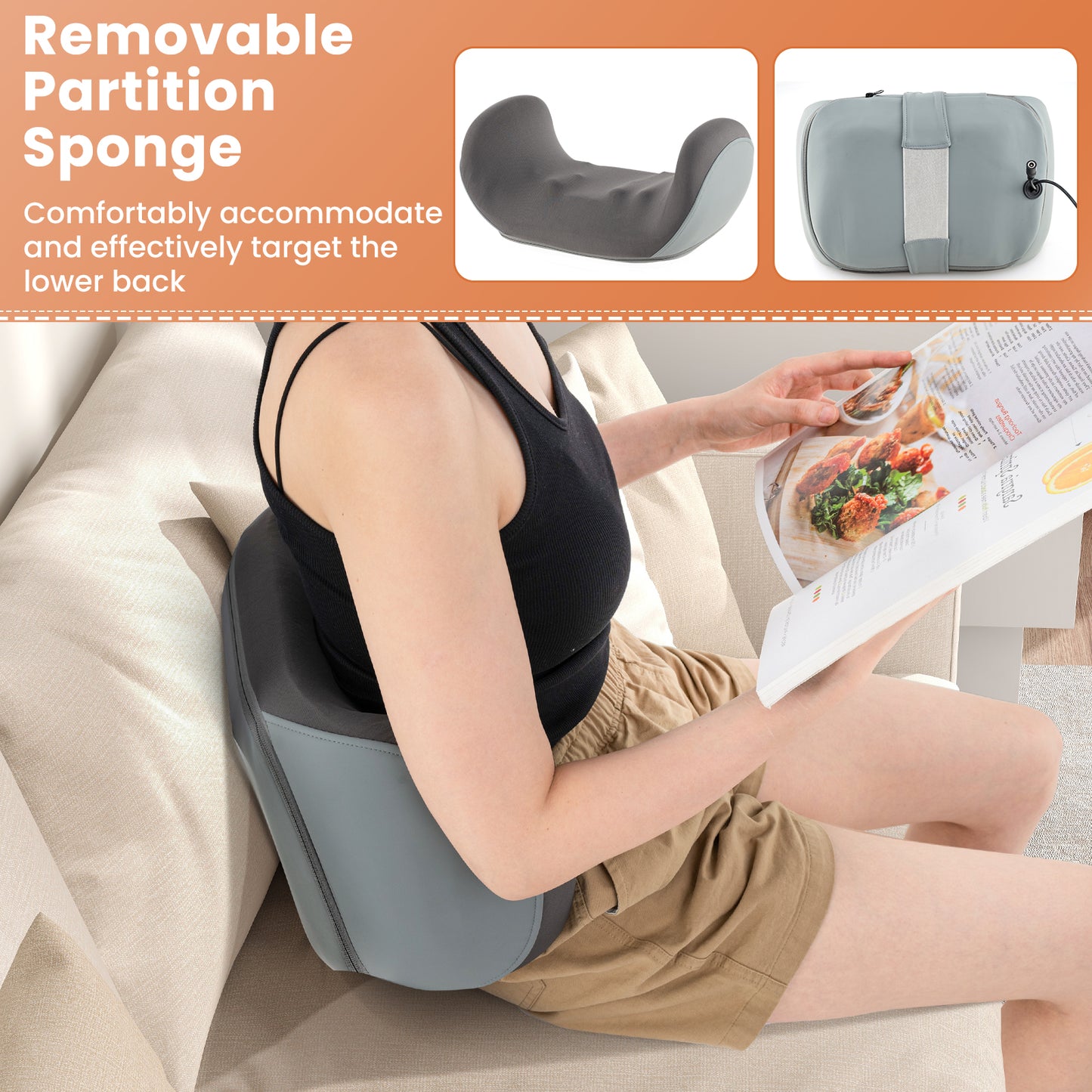 Foot and Calf Massager with Heat Gift for Women Men Mom Dad-Gray