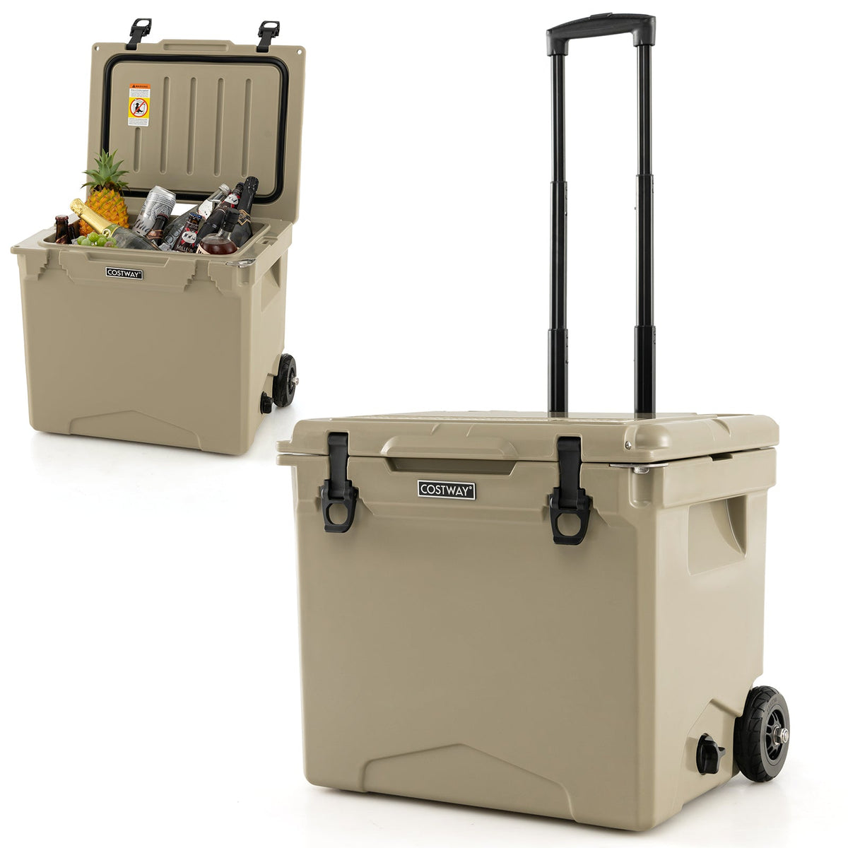 42 Quart Hard Cooler with Wheels and Handle