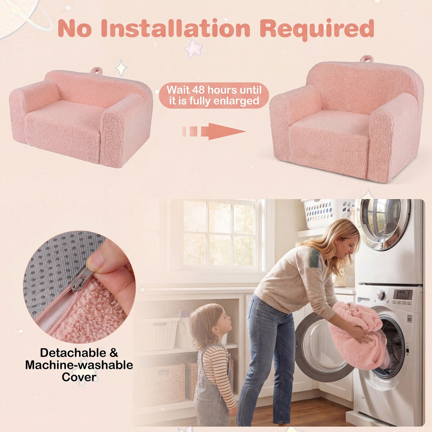 Toddler Sofa Chair with Removable Washable Cover