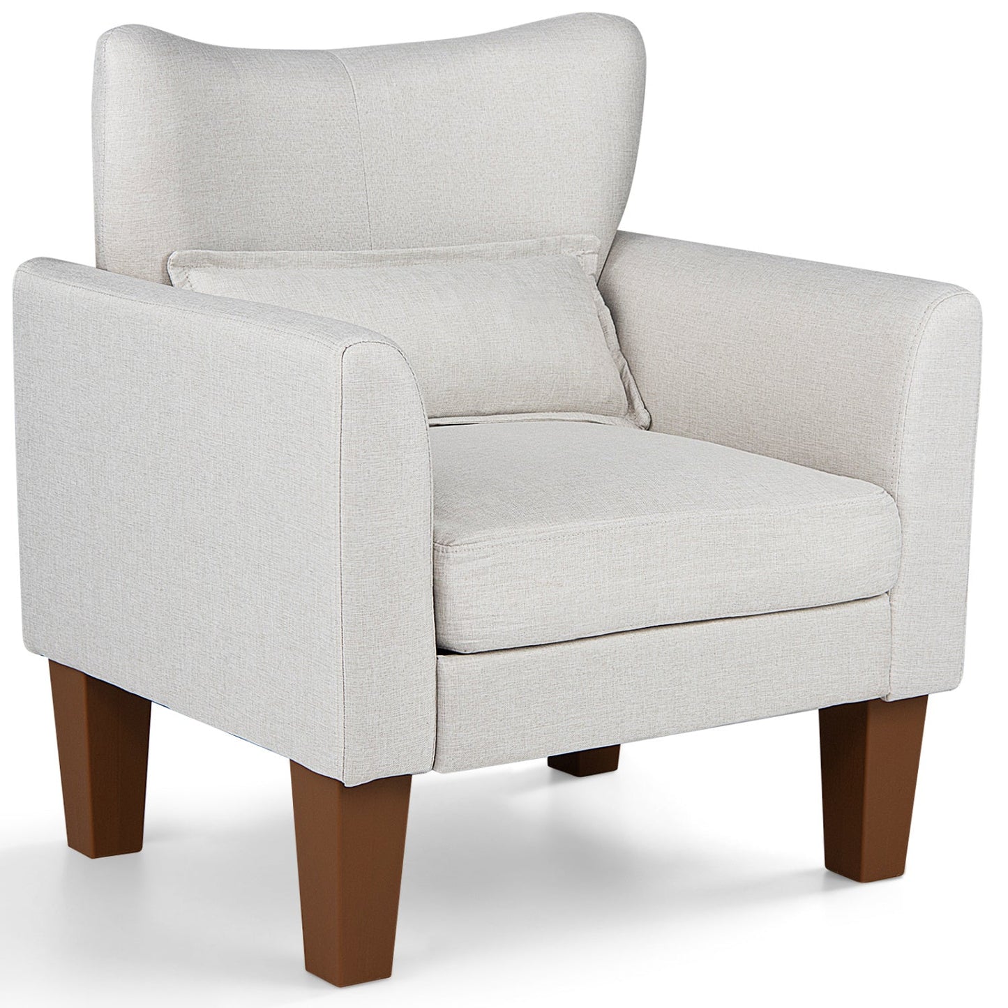 Accent Chair with Removable Cushion & Pillow for Living Room