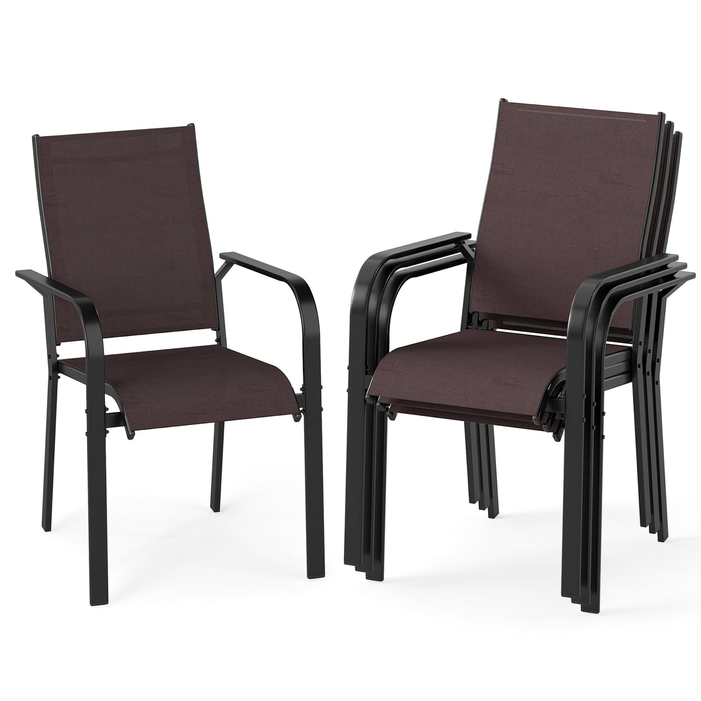 Small Footrest Stools Set of 2 Round Ottoman with Backrest