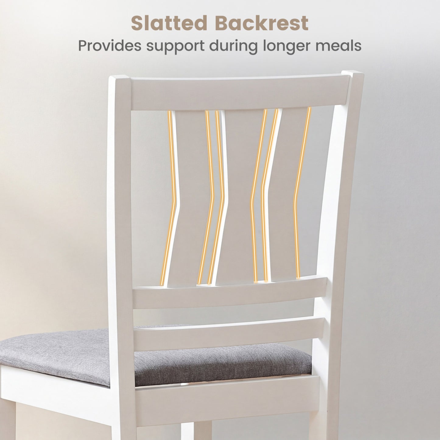 Upholstered Dining Chairs Set of 4 with Wood Frame