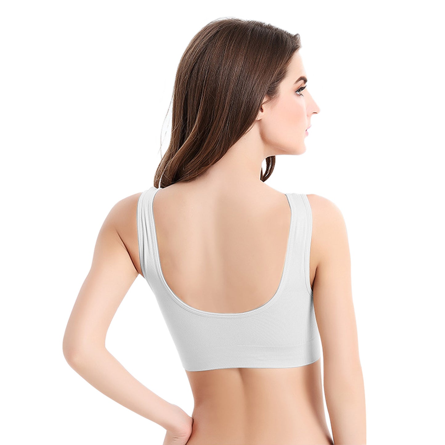 3 Pack Sport Bras For Women Seamless Wire-free Bra Light Support Tank Tops For Fitness Workout Sports Yoga Sleep Wearing