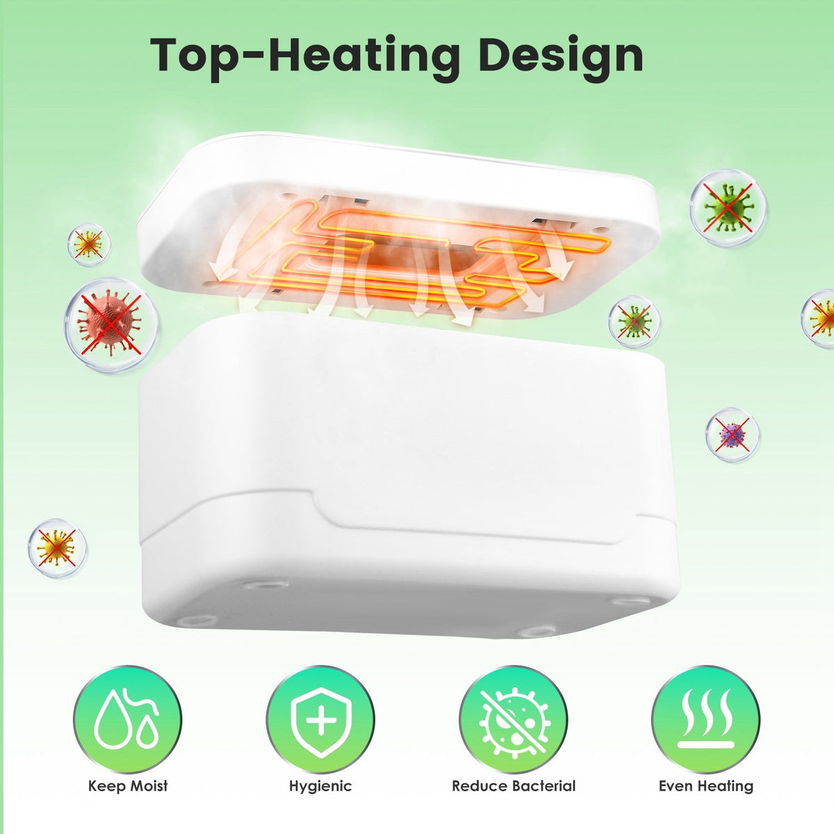 Baby Wipe Warmer With 3 Temperature Settings Type-C Powered Baby Wet Wipes Dispenser With Night Light Large Capacity Diaper Wipe Warmer For Baby