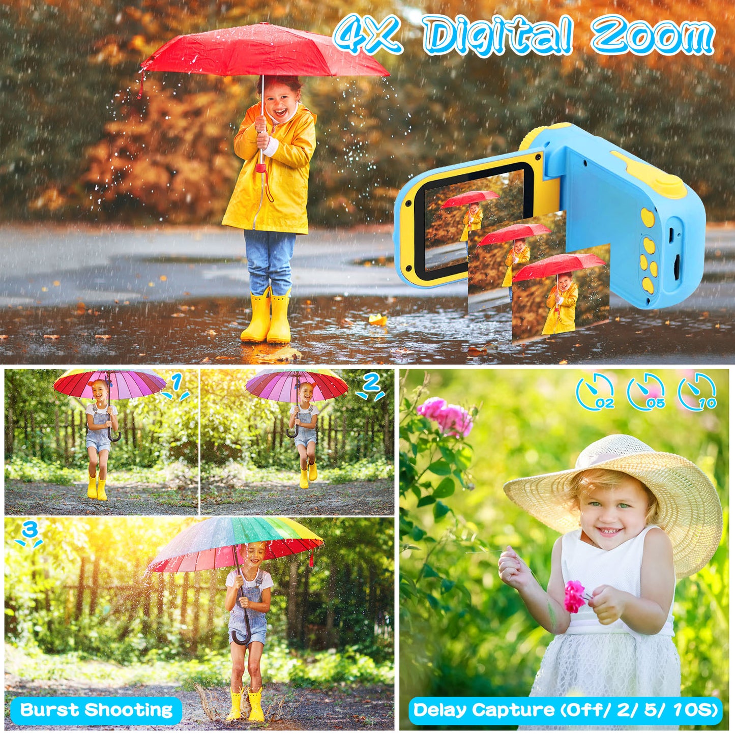 Kids Digital Camera with 2.4" Screen and 32GB Card