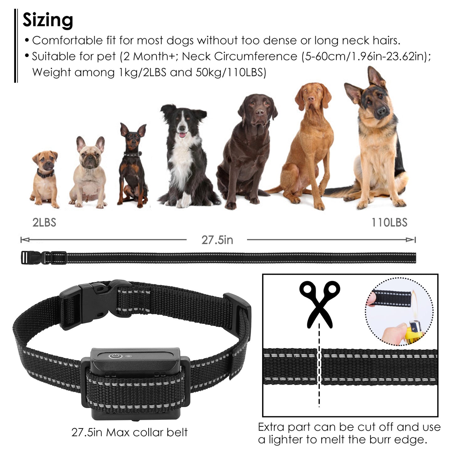 Dog Training Collar with Remote - IPX7 Waterproof, 1640ft Range