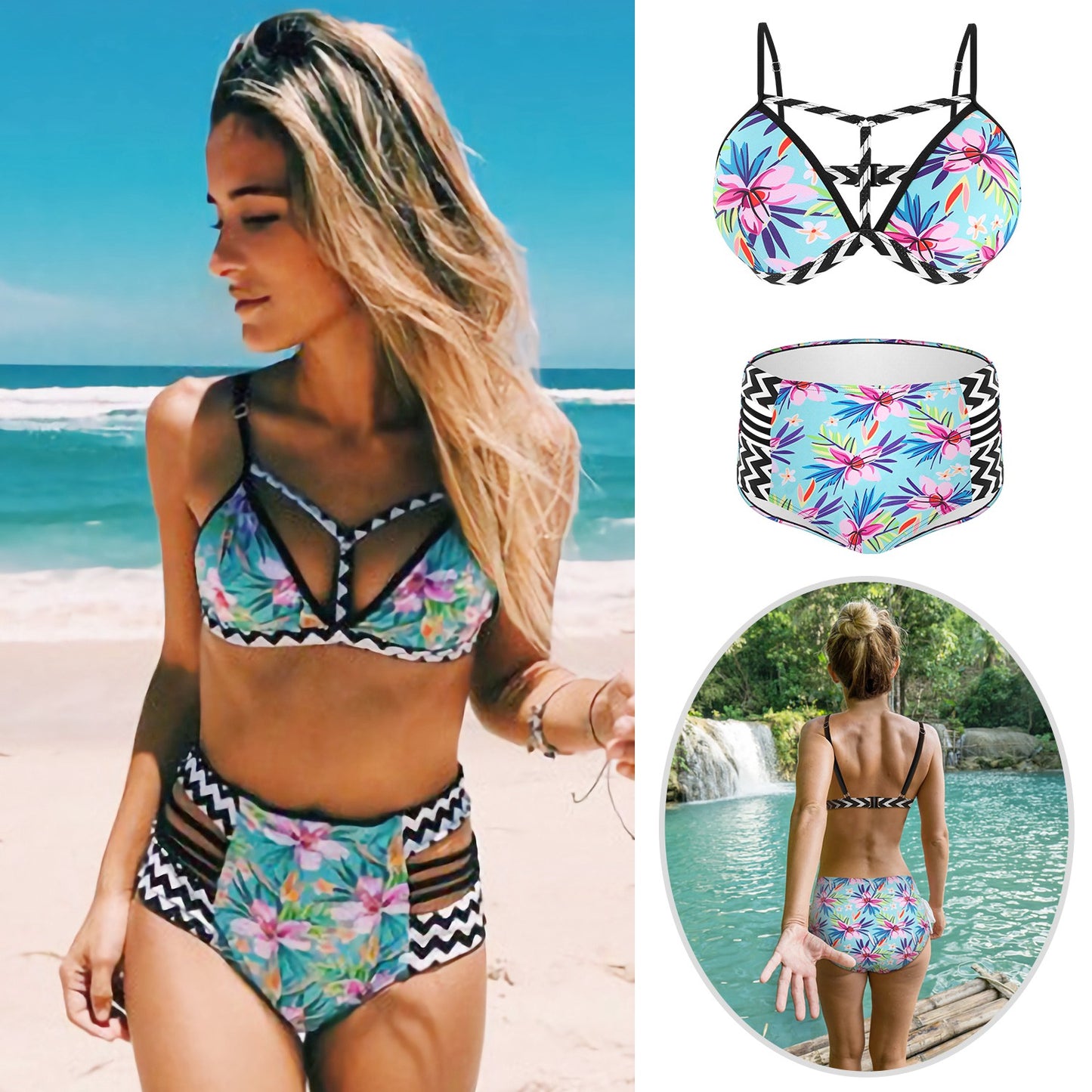 Bikini Sets Two Pieces High-Waist Swimwear