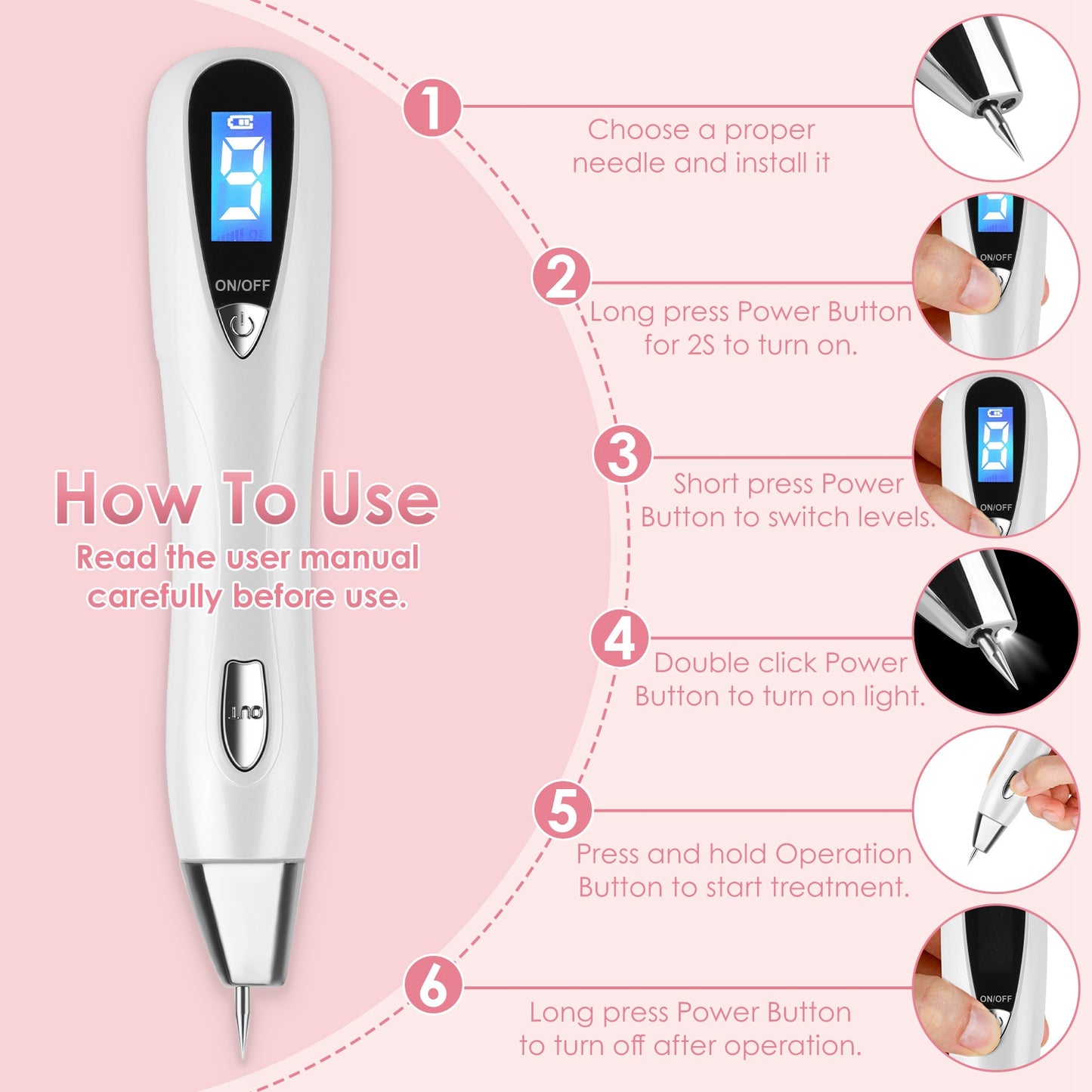 Wart & Freckle Remover with Needles