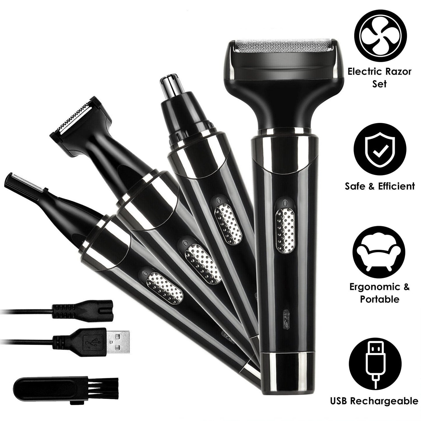 4-In-1 Unisex Rechargeable Electric Razor Clipper