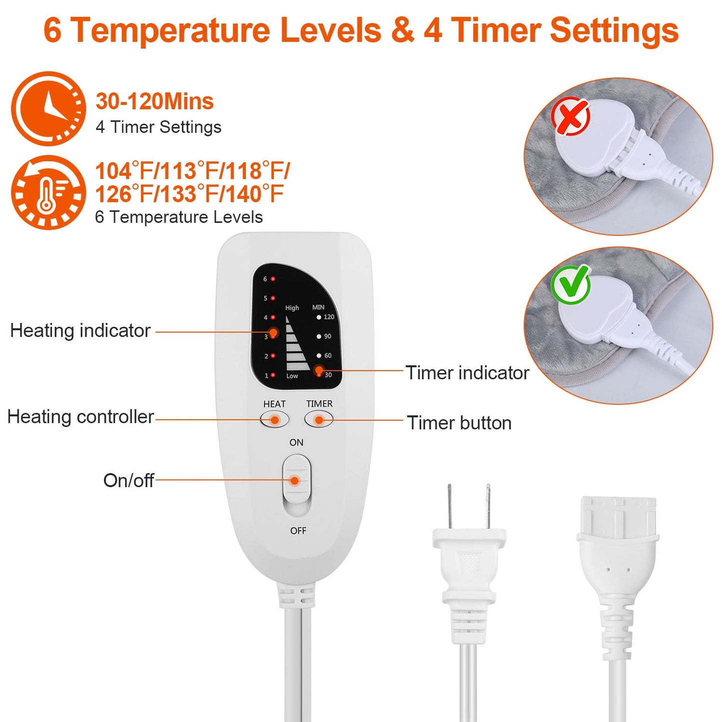 Electric Heating Wrap for Neck, Shoulder & Back Pain Relief