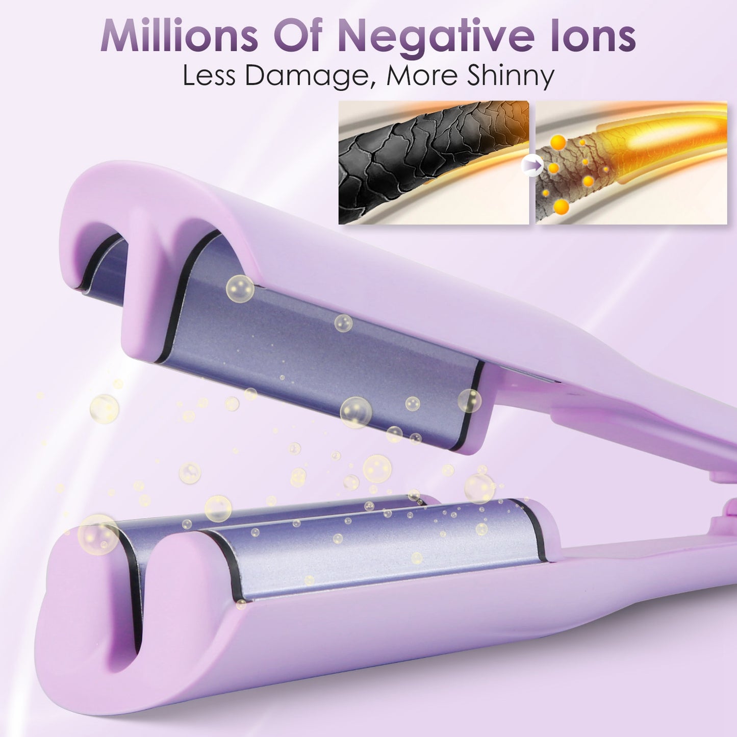 Ceramic Hair Waver Iron – 1.41" Barrel, 5 Temps