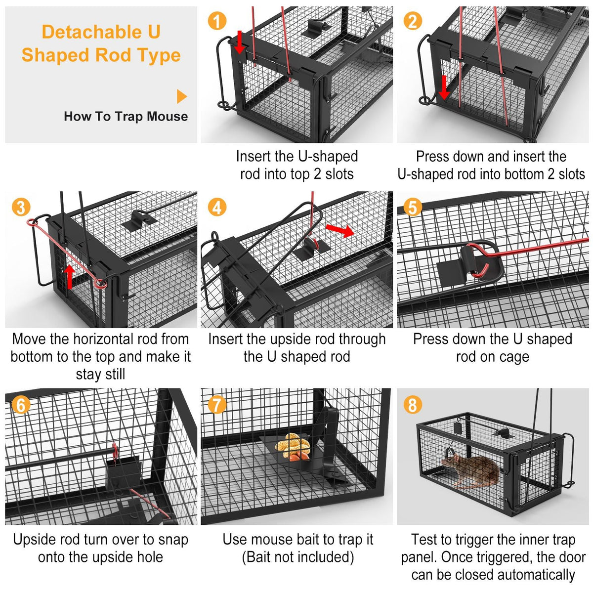 2-Pack Humane Live Mouse & Rat Trap Cage