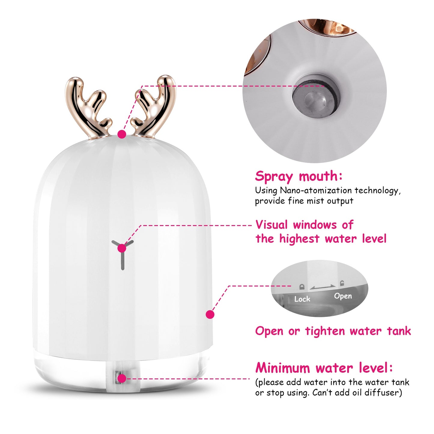 220ml Ultrasonic Air Diffuser Atomizer