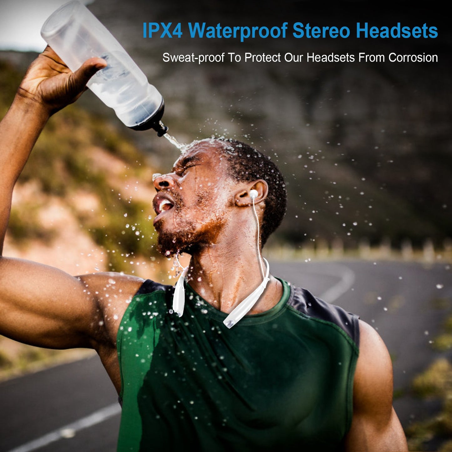 Wireless Sports Headset with Neck-Strap Design