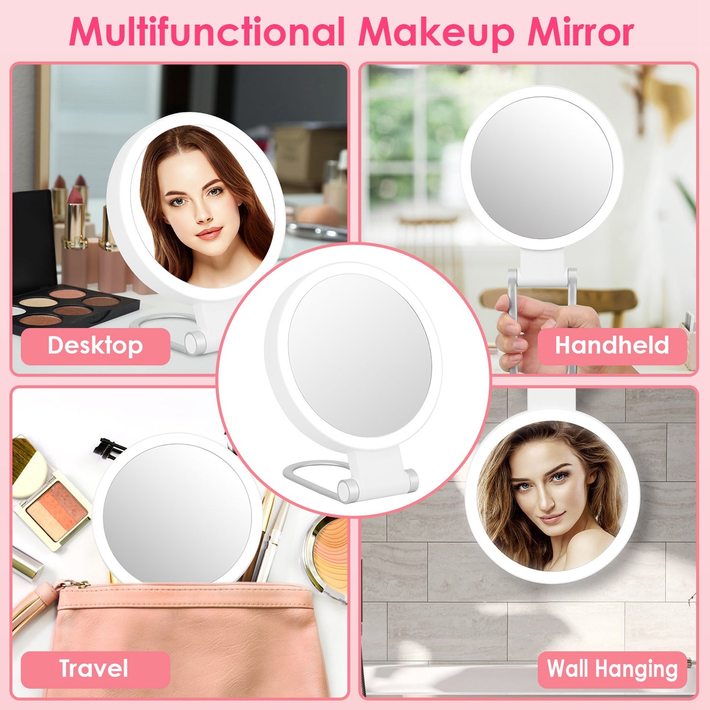 20X/1X Double-Sided Magnifying Makeup Mirror
