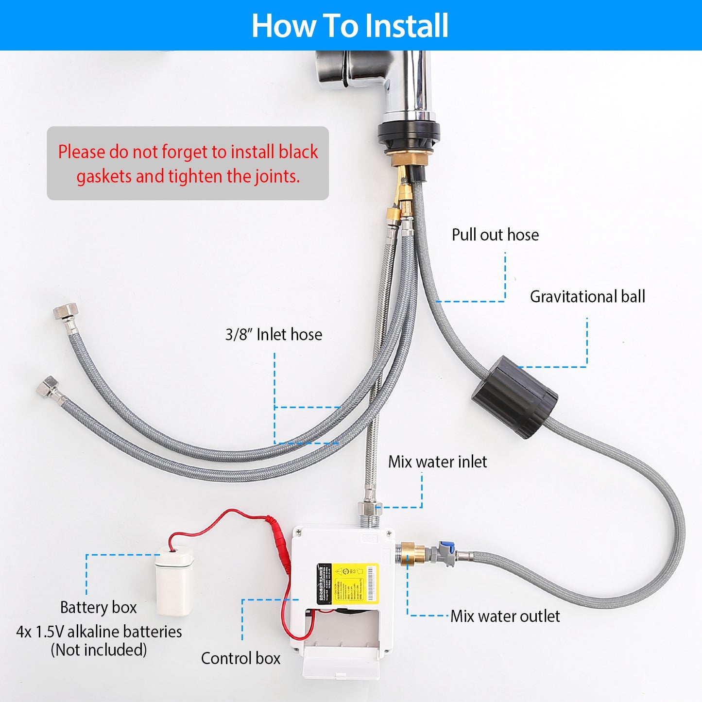 Touch Sensor Kitchen Faucet with Pull-Out Sprayer