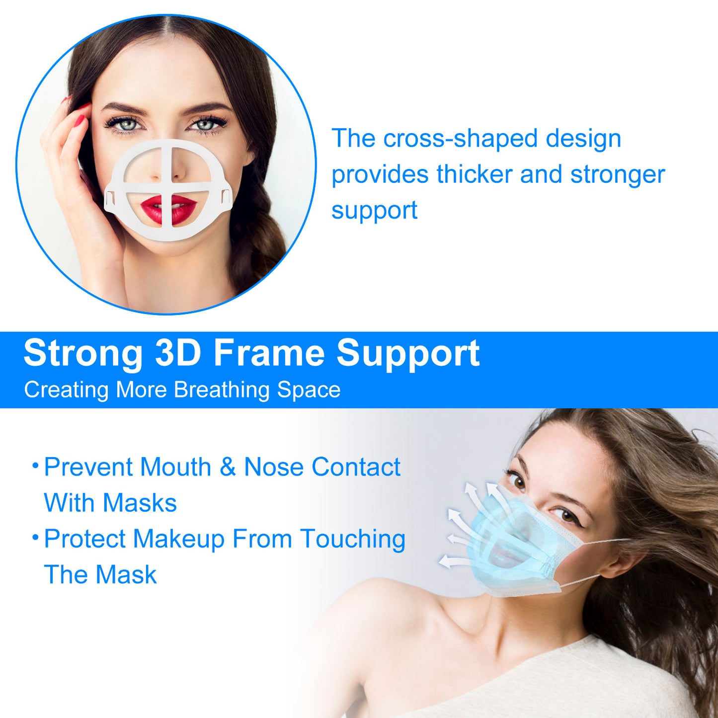 10Pcs 3D Comfortable Breathing Mouth Mask