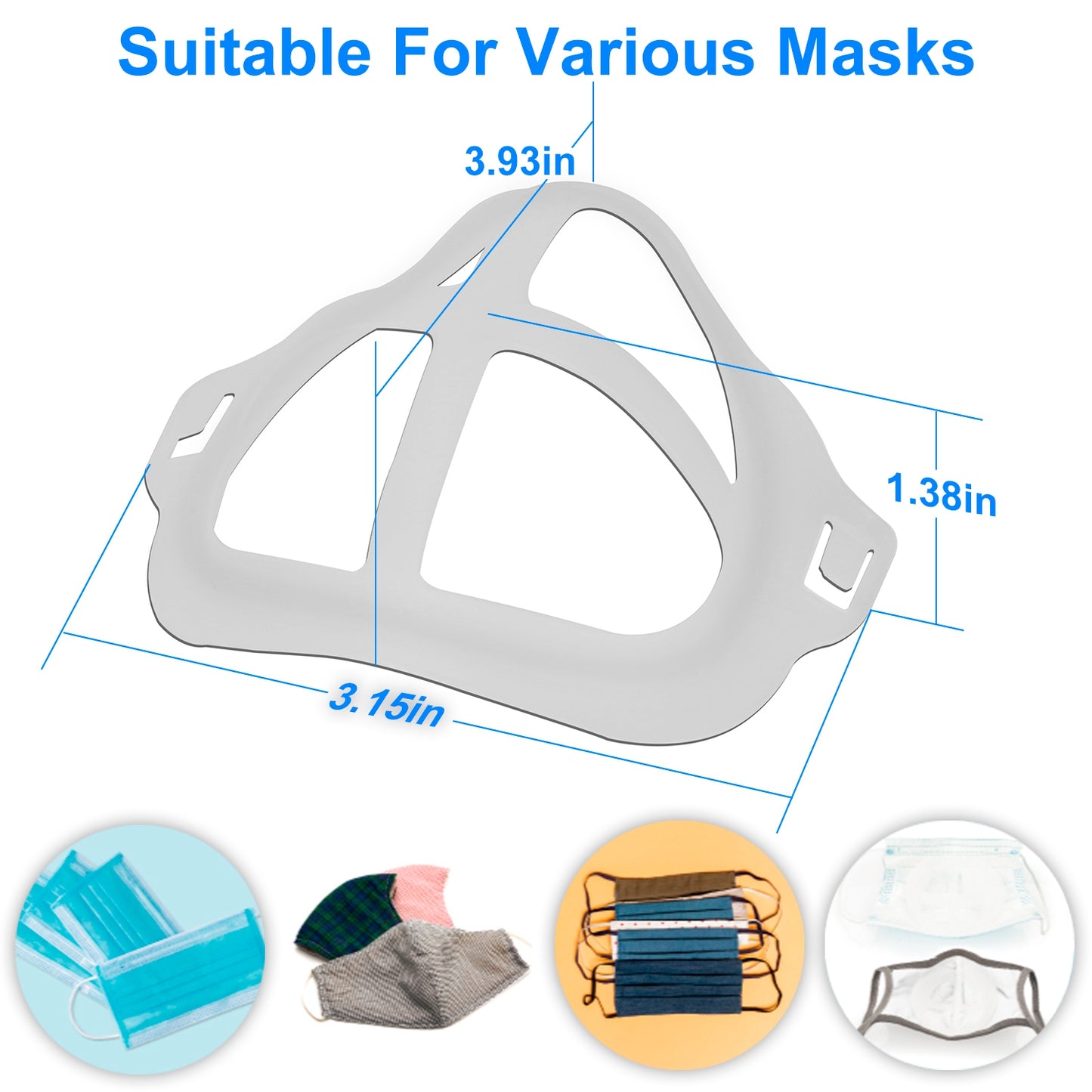10Pcs 3D Comfortable Breathing Mouth Mask