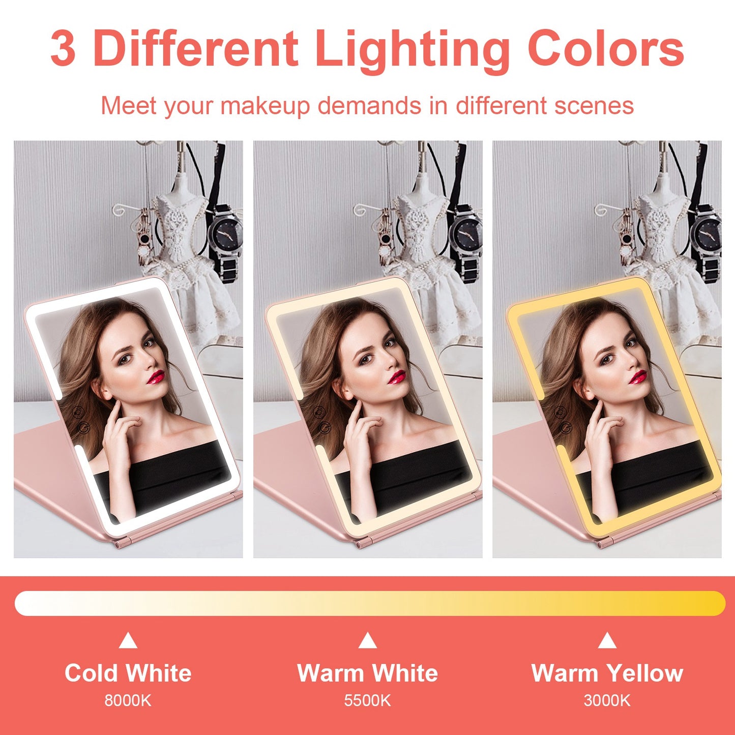Folding Travel Makeup Mirror