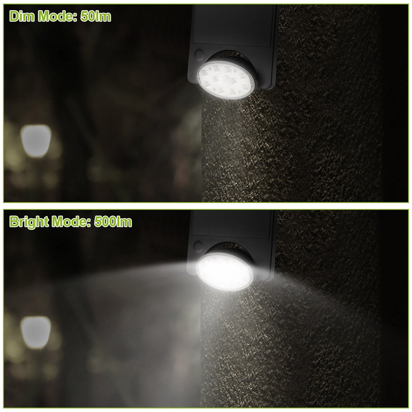 Solar Motion Sensor Spotlight with 10 LEDs for Outdoor Use