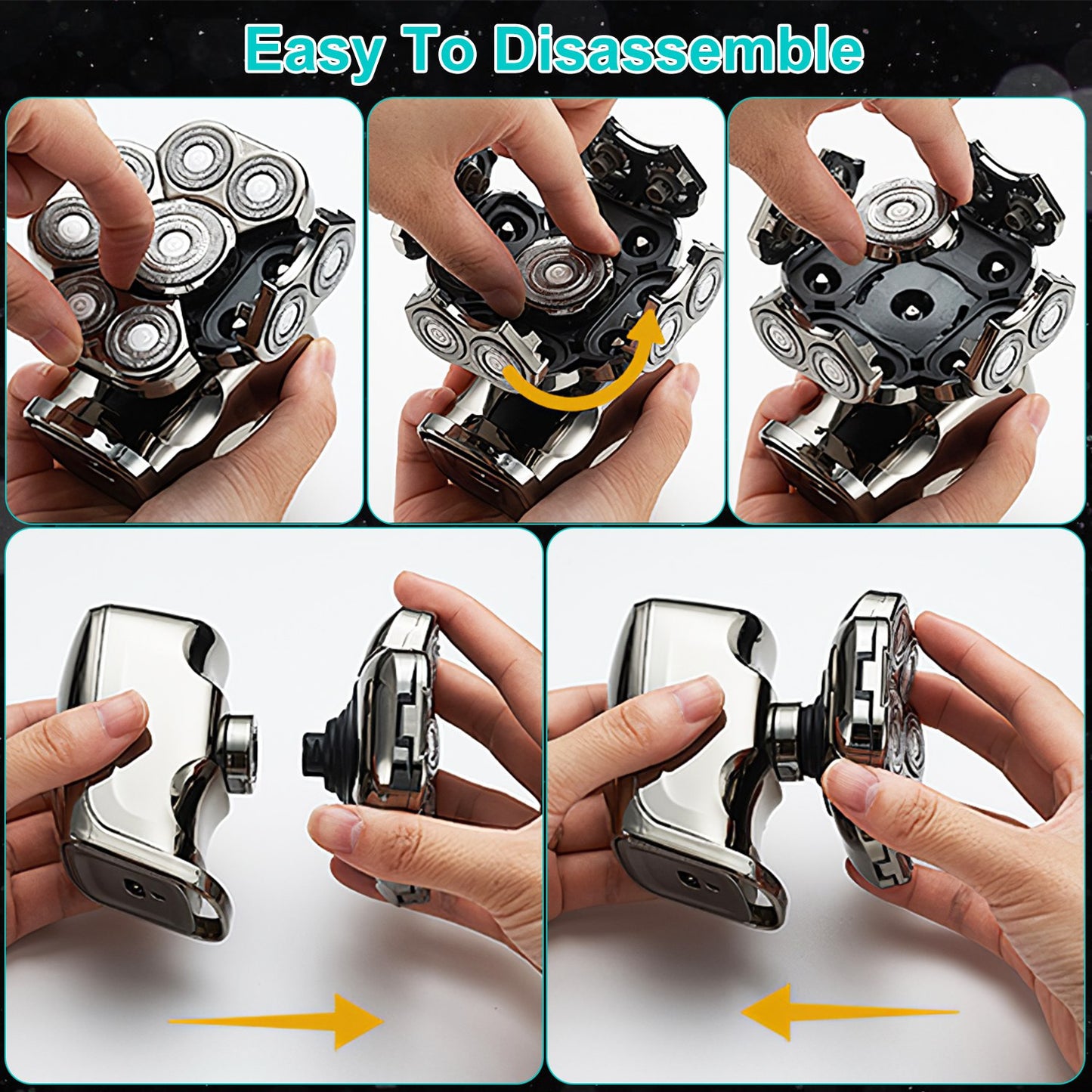 6-in-1 Electric Head Shaver for Men