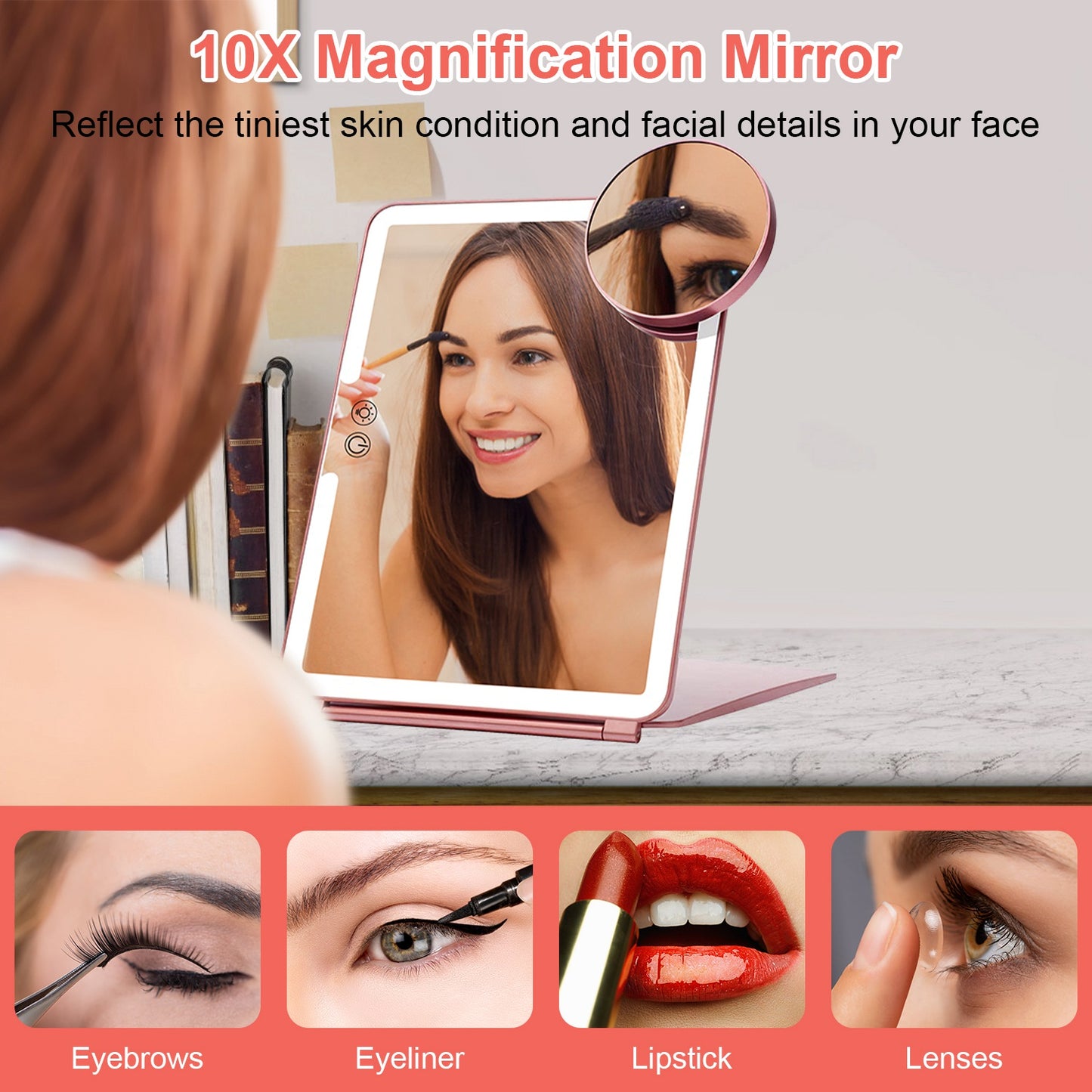 Folding Travel Makeup Mirror