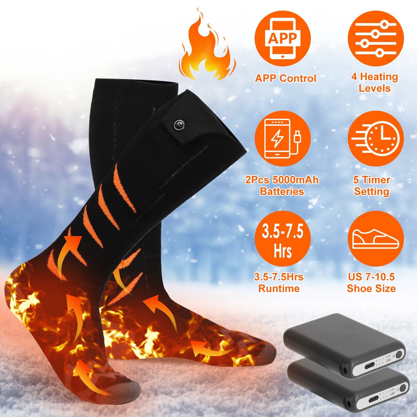 Heated Socks for Men Women