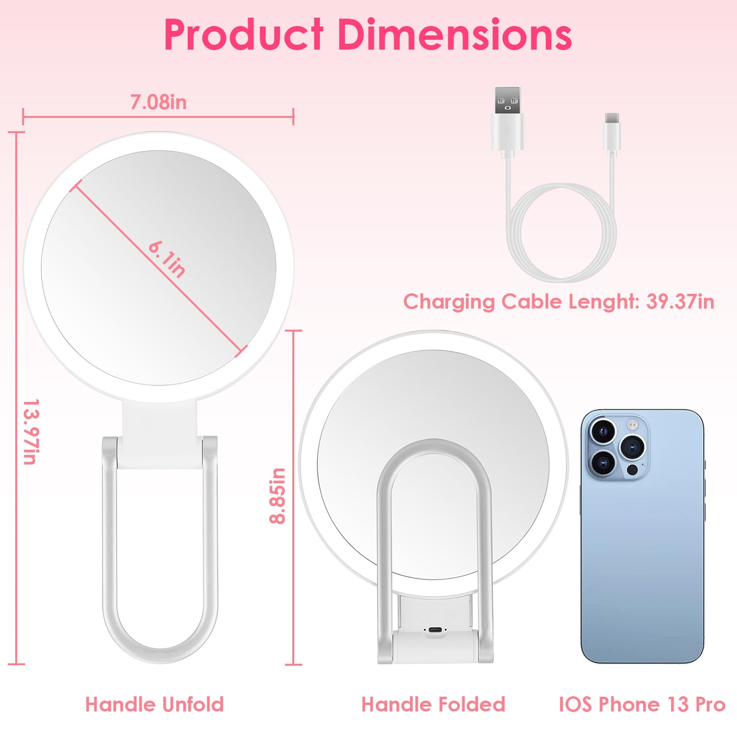 20X/1X Double-Sided Magnifying Makeup Mirror