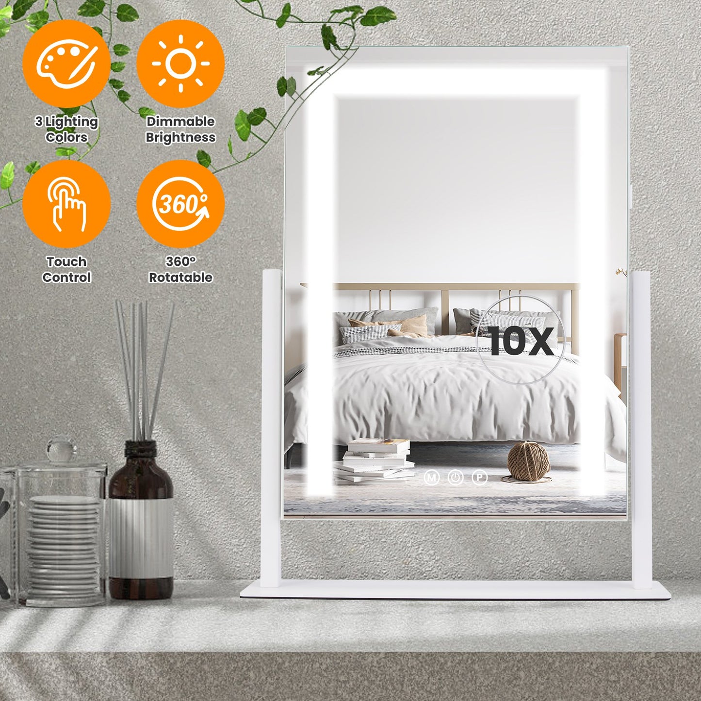 Vanity Mirror with Light 3 Lighting Colors