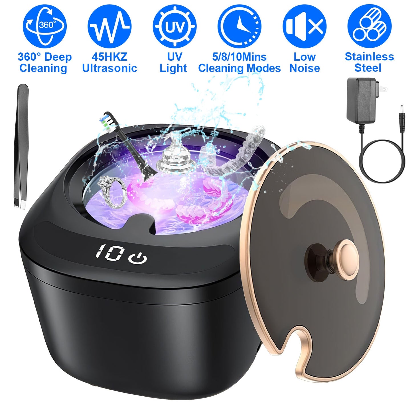 Dental Ultrasonic Cleaner with UV Light