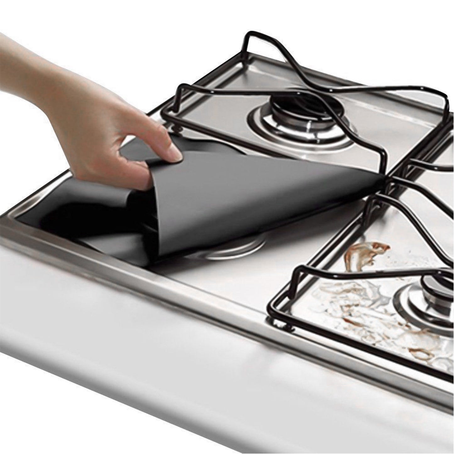 Stovetop Burner Protector Liners - 4 Pack Reusable Nonstick