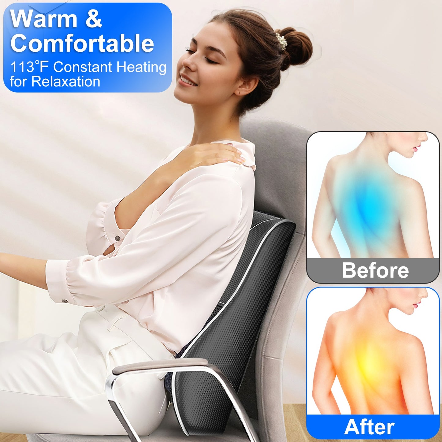 Heated Massage Pillow for Full Body Relief
