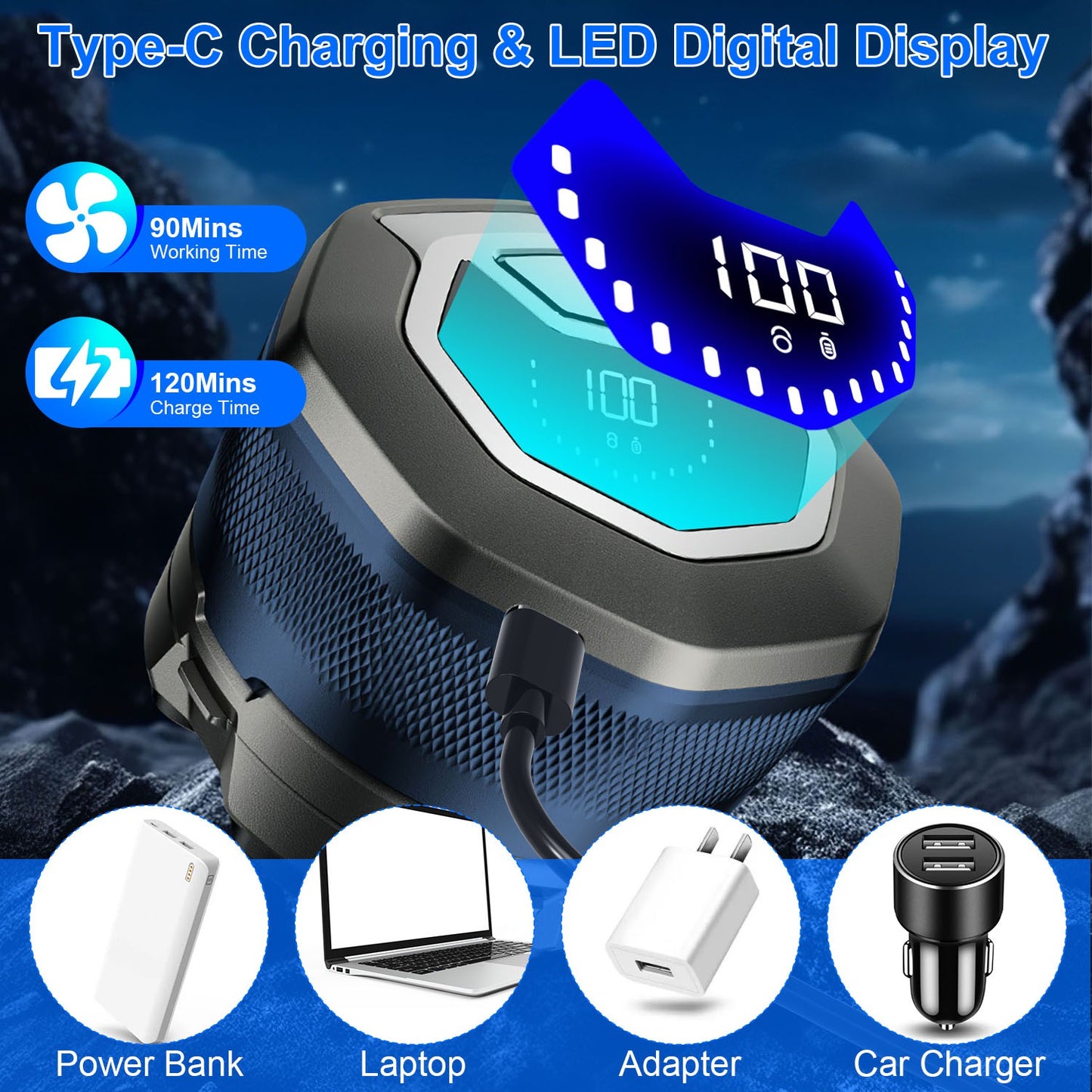 Cordless Electric Head Shaver For Men